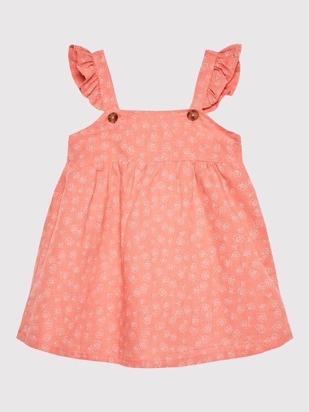 United Colors Of Benetton Sukienka letnia 4PL9GV005 Różowy Regular Fit. Czerwone sukienki dziewczęce United Colors Of Benetton, bez wzorów, z bawełny, bez ramiączek, proste. Za 139.99 zł.