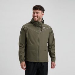 Kurtka na deszcz unisex Rogelli Commuter Essential. Czarne kurtki sportowe damskie Rogelli, m, bez wzorów, z materiału, z kapturem. Za 313.00 zł.