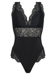Hunkemöller Body Posie 302452 Czarny. Czarne body i gorsety Hunkemöller, bez wzorów, z syntetyku. Za 139.99 zł.