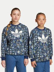 Adidas Bluza Liberty London JX6316 Granatowy Loose Fit. Niebieskie bluzy dziewczęce Adidas, bez wzorów, z bawełny, bez ramiączek, bez kaptura. Za 189.99 zł.