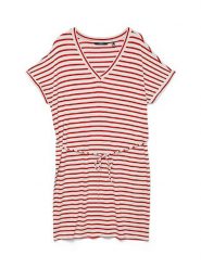 Vero Moda Sukienka w kolorze biało-czerwonym rozmiar: L. Białe sukienki damskie Vero Moda, bez wzorów, z tkaniny, bez ramiączek. Za 101.23 zł.
