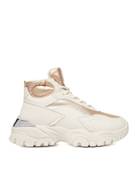 DeeZee Sneakersy CEO-TS5227K-12 Kremowy. Białe buty sportowe dziewczęce DeeZee, ze skóry, bez zapięcia. Za 149.99 zł.