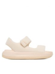 Nike Sandały Calm Sandal FZ3125 800 Écru. Obuwie sportowe damskie Nike, bez wzorów, ze skóry, bez obcasa, bez zapięcia. Za 339.99 zł.