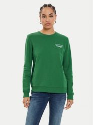 Wrangler Bluza 112356509 Zielony Regular Fit. Zielone bluzy damskie Wrangler, xs, bez wzorów, z bawełny, bez kaptura. Za 159.99 zł.