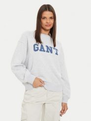 Gant Bluza Graphic 4200488 Szary Regular Fit. Szare bluzy damskie Gant, m, bez wzorów, z bawełny, bez kaptura. Za 519.99 zł.