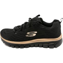 Buty do chodzenia damskie, Skechers Graceful-Get Connected. Czarne obuwie sportowe casual damskie Skechers, z materiału, bez zapięcia. Za 291.00 zł.