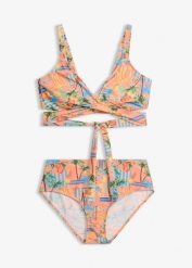 Kopertowe bikini bustier (2 części). Czerwone bikini bonprix, bez wzorów. Za 79.99 zł.