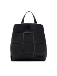 Desigual Plecak Yoko Negro Sumy Mini 25SAKP35 Czarny. Czarne plecaki Desigual, bez wzorów, ze skóry. Za 189.99 zł.