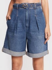 Pinko Szorty jeansowe Bubolare 1J112S Y1E6 Niebieski Relaxed Fit. Niebieskie szorty damskie Pinko, bez wzorów, z bawełny. Za 749.99 zł.