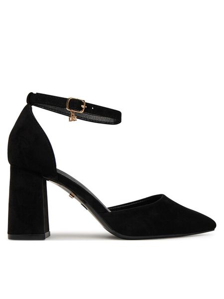 DeeZee Czółenka BK-2466-2 Czarny. Czarne czółenka damskie DeeZee, bez wzorów, z materiału, bez obcasa. Za 139.99 zł.