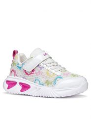 Geox Sneakersy J Assister Girl J45E9B 0GFHH C0653 D Biały. Białe buty sportowe dziewczęce Geox, bez wzorów, z materiału, bez zapięcia. Za 269.99 zł.