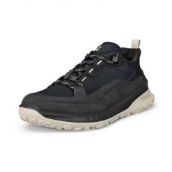Buty do chodzenia damskie Ecco Ult-trn Low. Czarne obuwie trekkingowe damskie ECCO, z jeansu, bez zapięcia. Za 799.00 zł.