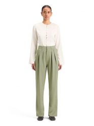 Scotch & Soda Spodnie w kolorze jasnozielonym rozmiar: S/L32. Zielone spodnie materiałowe damskie Scotch & Soda, bez wzorów, z materiału. Za 202.03 zł.