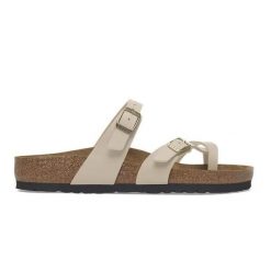 Kapcie Birkenstock Mayari, Birko Flor Damskie. Brązowe kapcie damskie Birkenstock, z gumy. Za 393.30 zł.