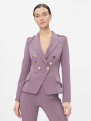 Elisabetta Franchi Marynarka GI-061-36E3-V600 Fioletowy Slim Fit. Fioletowe marynarki i żakiety damskie Elisabetta Franchi, bez wzorów, z syntetyku. Za 2,149.00 zł.