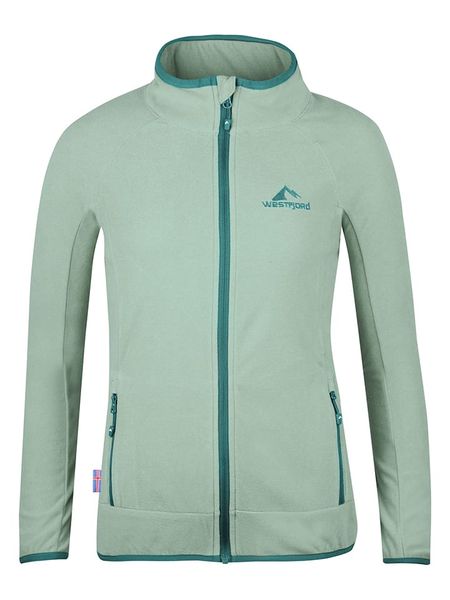 Westfjord Kurtka polarowa "Reynisfjara" w kolorze miętowym rozmiar: XXL. Zielone kurtki damskie Westfjord, xxl, bez wzorów, z materiału, bez kaptura. Za 123.25 zł.