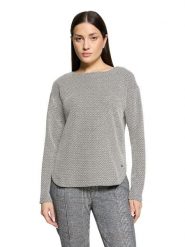 BETTY & CO Koszulka w kolorze biało-czarnym rozmiar: S. Białe bluzki damskie Betty & Co, s, bez wzorów, bez kołnierzyka, bez ramiączek. Za 114.95 zł.