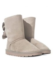 ISLAND BOOT Botki zimowe "Bowie" w kolorze beżowym rozmiar: 36. Brązowe botki damskie Island Boot, na zimę, bez obcasa, bez zapięcia. Za 136.13 zł.