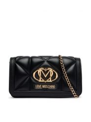 LOVE MOSCHINO Torebka JC5640PP0PLC0000 Czarny. Czarne torebki wieczorowe damskie Love Moschino, bez wzorów, ze skóry, bez dodatków. Za 699.99 zł.