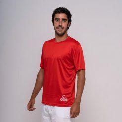 Koszulka VIBOR-A Kait dla dorosłych. Czerwone koszulki damskie VIBORA, bez wzorów, bez kołnierzyka, bez ramiączek. Za 162.99 zł.