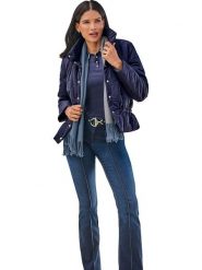 Heine Kurtka pikowana w kolorze granatowym rozmiar: 38. Niebieskie kurtki damskie Heine, bez wzorów, bez kaptura. Za 113.36 zł.