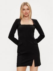 Morgan Sukienka codzienna 231-RZUMBA.F Czarny Regular Fit. Czarne sukienki damskie Morgan, bez wzorów, z syntetyku, bez ramiączek. Za 259.99 zł.