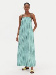 Seafolly Sukienka letnia Sorrento 55657-DR Zielony Regular Fit. Zielone sukienki damskie Seafolly, bez wzorów, ze lnu, bez ramiączek. Za 579.99 zł.