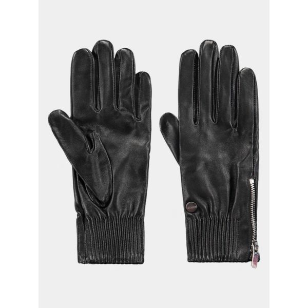 Rękawiczki Damskie Barts Bailee. Czarne rękawiczki damskie Barts, bez wzorów, ze skóry. Za 269.00 zł.