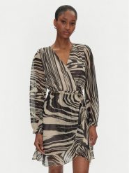 Rinascimento Sukienka codzienna CFC0019848002 Beżowy Regular Fit. Brązowe sukienki damskie Rinascimento, bez wzorów, z syntetyku, bez ramiączek. Za 379.99 zł.