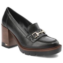 Czarne Półbuty CheBello Eleganckie Skórzane Buty Na Obcasie. Czarne półbuty damskie CheBello, na wiosnę, bez wzorów, ze skóry, bez obcasa, na obcasie, bez zapięcia. Za 489.00 zł.