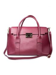 Maison héritage PARIS Skórzana torebka "Elara" w kolorze bordowym - 36 x 26 x 12 cm rozmiar: onesize. Czerwone torebki klasyczne damskie maison héritage PARIS, z materiału, przez ramię, bez dodatków. Za 350.56 zł.