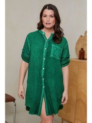 Curvy Lady Sukienka w kolorze zielonym rozmiar: 48/50. Zielone sukienki damskie Curvy Lady, bez wzorów, z bawełny, klasyczne, bez ramiączek. Za 105.38 zł.