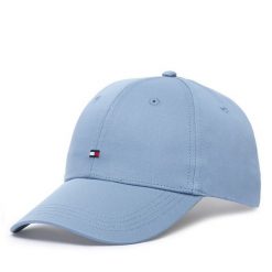 Czapka z daszkiem Tommy Hilfiger. Niebieskie czapki z daszkiem damskie Tommy Hilfiger, bez wzorów. Za 169.99 zł.