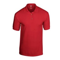 Koszulka Polo Dla Dorosłych Unisex Dryblend Jersey. Czerwone koszulki damskie GILDAN, l, bez wzorów, z jersey, bez kołnierzyka, bez ramiączek. Za 52.99 zł.