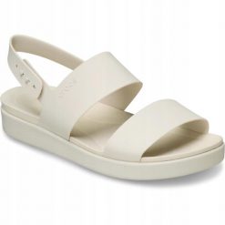 Sandały dla Kobiet Crocs Brooklyn Backstrap Low. Brązowe sandały damskie Crocs, bez wzorów, z materiału, bez obcasa, na obcasie, bez zapięcia. Za 239.99 zł.