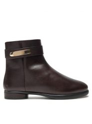 ECCO Botki Sculpted Lx 22235301178 Brązowy. Brązowe botki damskie ECCO, ze skóry, bez obcasa, na płaskiej podeszwie, bez zapięcia. Za 569.99 zł.