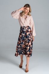 Trapezowa Spódnica z Florystycznym Wzorem - Wzór 126. Spódnice damskie Figl, m, bez wzorów, z materiału. Za 249.00 zł.