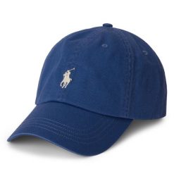 Czapka z daszkiem Polo Ralph Lauren. Niebieskie czapki z daszkiem damskie Polo Ralph Lauren, bez wzorów. Za 269.99 zł.