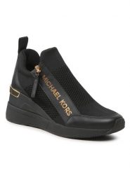 MICHAEL Michael Kors Sneakersy Willis Wedge Trainer 43F3WIFS1D Czarny. Czarne obuwie sportowe damskie MICHAEL Michael Kors, z materiału, bez zapięcia. Za 759.99 zł.