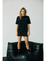 Noisy may Koszulka w kolorze czarnym rozmiar: L. Czarne koszulki damskie Noisy may, l, bez wzorów, bez kołnierzyka, bez ramiączek. Za 88.02 zł.