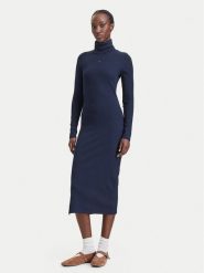 Tommy Jeans Sukienka dzianinowa Bodycon DW0DW23320 Granatowy Slim Fit. Niebieskie sukienki damskie Tommy Jeans, bez wzorów, z bawełny, bez ramiączek. Za 296.99 zł.