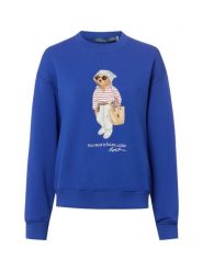 Polo Ralph Lauren Bluza Kobiety Bawełna niebieski, L. Niebieskie bluzy damskie Polo Ralph Lauren, l, z aplikacjami, z bawełny, bez kaptura. Za 949.95 zł.