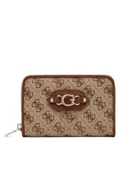 Guess Portfel Samantha Slg SWJG23 13140 Brązowy jasny. Brązowe portfele damskie Guess, z aplikacjami, z materiału. Za 264.99 zł.