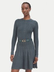 Guess Sukienka dzianinowa W6BK64 Z1569 Zielony Regular Fit. Zielone sukienki damskie Guess, z aplikacjami, z dzianiny, bez ramiączek. Za 614.99 zł.