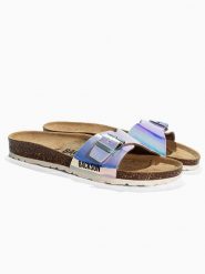 BACKSUN Skórzane klapki "Trente" ze wzorem rozmiar: 39. Klapki damskie Backsun, bez wzorów, z materiału, z otwartym noskiem, bez obcasa, bez zapięcia. Za 104.64 zł.