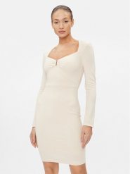 Guess Sukienka codzienna Evelina W4RK53 KC2A2 Beżowy Slim Fit. Brązowe sukienki damskie Guess, z aplikacjami, z syntetyku, bez ramiączek. Za 339.99 zł.