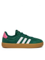 Adidas Sneakersy VL Court 3.0 JP7538 Zielony. Zielone obuwie sportowe damskie Adidas, ze skóry, bez zapięcia. Za 269.99 zł.