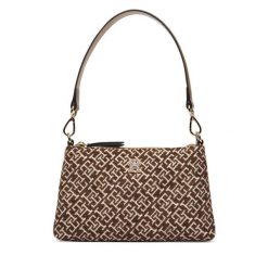 Torebka Tommy Hilfiger. Brązowe torebki klasyczne damskie Tommy Hilfiger, bez dodatków. Za 489.99 zł.