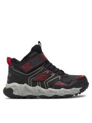 Skechers Sneakersy Combex 406422L/BKRD Czarny. Czarne buty sportowe chłopięce Skechers, ze skóry, bez zapięcia. Za 239.99 zł.