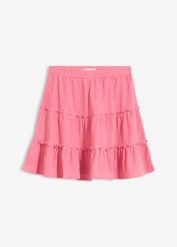 Spódnica mini. Czerwone spódnice damskie bonprix, na lato, bez wzorów, mini. Za 24.99 zł.